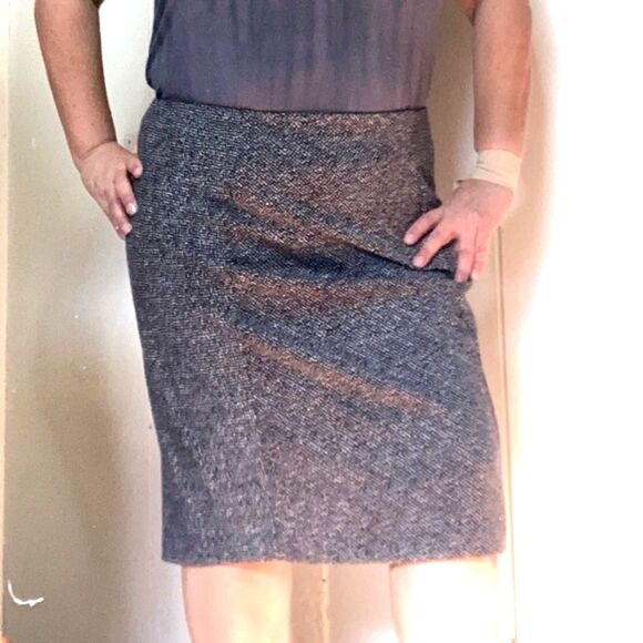 COVINGTON Career Professional Dress Skirt Stretch Gray with White Flecks Large - Picture 2 of 10